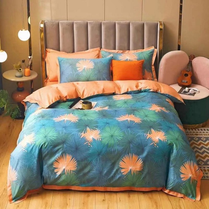 Textile Printing Cotton Spring And Autumn Quilt Duvet Set Quilt