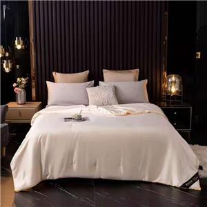 Pure Color Long Silk Polyester Summer Quilt