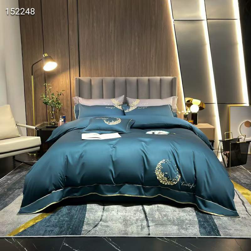 Pure Colour Cotton Textile Printing Moon And The Stars Duvet Set