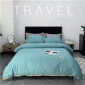 80s Branch Satin Plain Colour Duvet Set