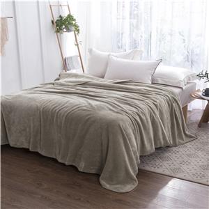 Japanese Grid Mesh Pure Color Woollen Blanket Coverlet