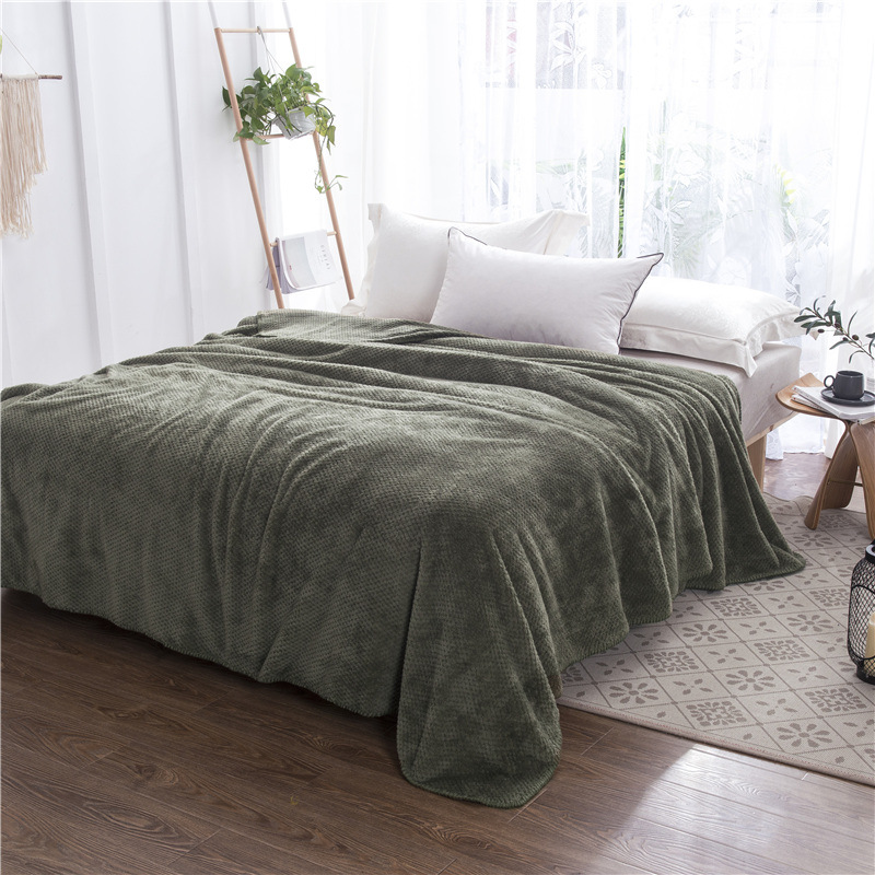 Japanese Grid Mesh Pure Color Woollen Blanket Coverlet Manufacturers, Japanese Grid Mesh Pure Color Woollen Blanket Coverlet Factory, Supply Japanese Grid Mesh Pure Color Woollen Blanket Coverlet