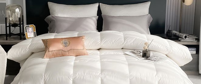 Goose Down Duvet , Double Feather Duvet for All Seasons